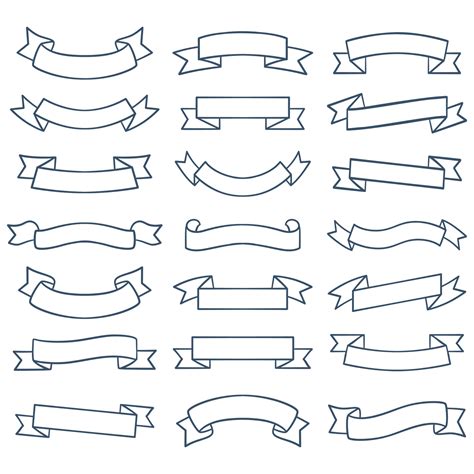 Free Ribbon Banners Vector Collection .